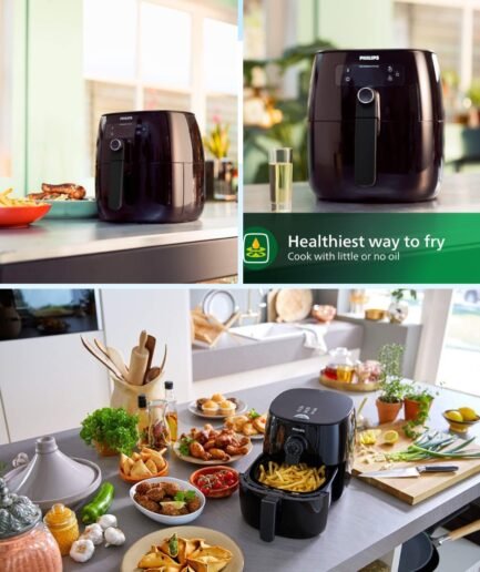 Philips 3 qt Digital Airfryer Fat Removal, Recipe Cookbook